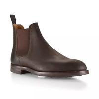 Crockett & Jones Dark Brown Suede Chelsea Boot OMJ Clothing