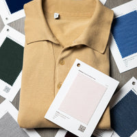 Italian Knit Polo in Sand OMJ Clothing