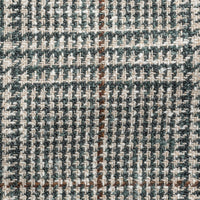 Sport Coat - Jade Green-Beige Wool-Alpaca-Linen Blend Glencheck with Cinnamon Windowpane 9069 OMJ Clothing