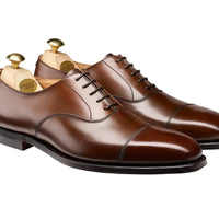 Crockett & Jones Hallam Cap-Toe Shoe in Dark Brown Crocket & Jones