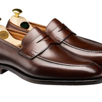 Crockett & Jones Sydney Penny Loafer in Dark Brown Burnished Calf