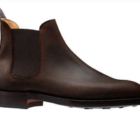 Crockett & Jones Dark Brown Suede Chelsea Boot OMJ Clothing