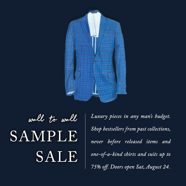 Beginning August 24: Wall-to-Wall Sample Sale Up to 75% Off!