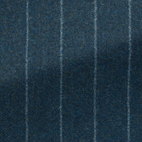 Suit - Petrol Natural Bi-Stretch s130 Wool Flannel with Chalk Stripe 5932