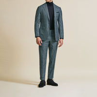 Suit - Petrol s130 Wool Glencheck 5933