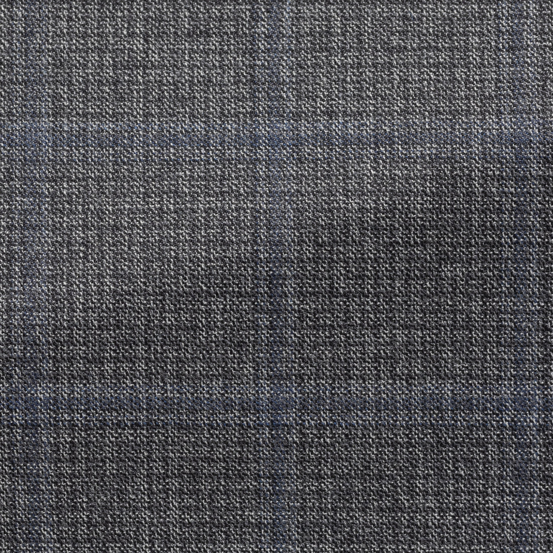 Suit - Black Wool-Cashmere Micro-Check with Prussian Blue Overcheck 5935