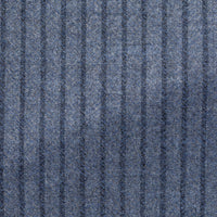 Suit - Denim Blue Natural Bi-Stretch s130 Wool Flannel with Dark Blue Stripe 5954