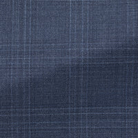 Suit - Loro Piana Slate Blue Wool Sharkskin with Check 5956