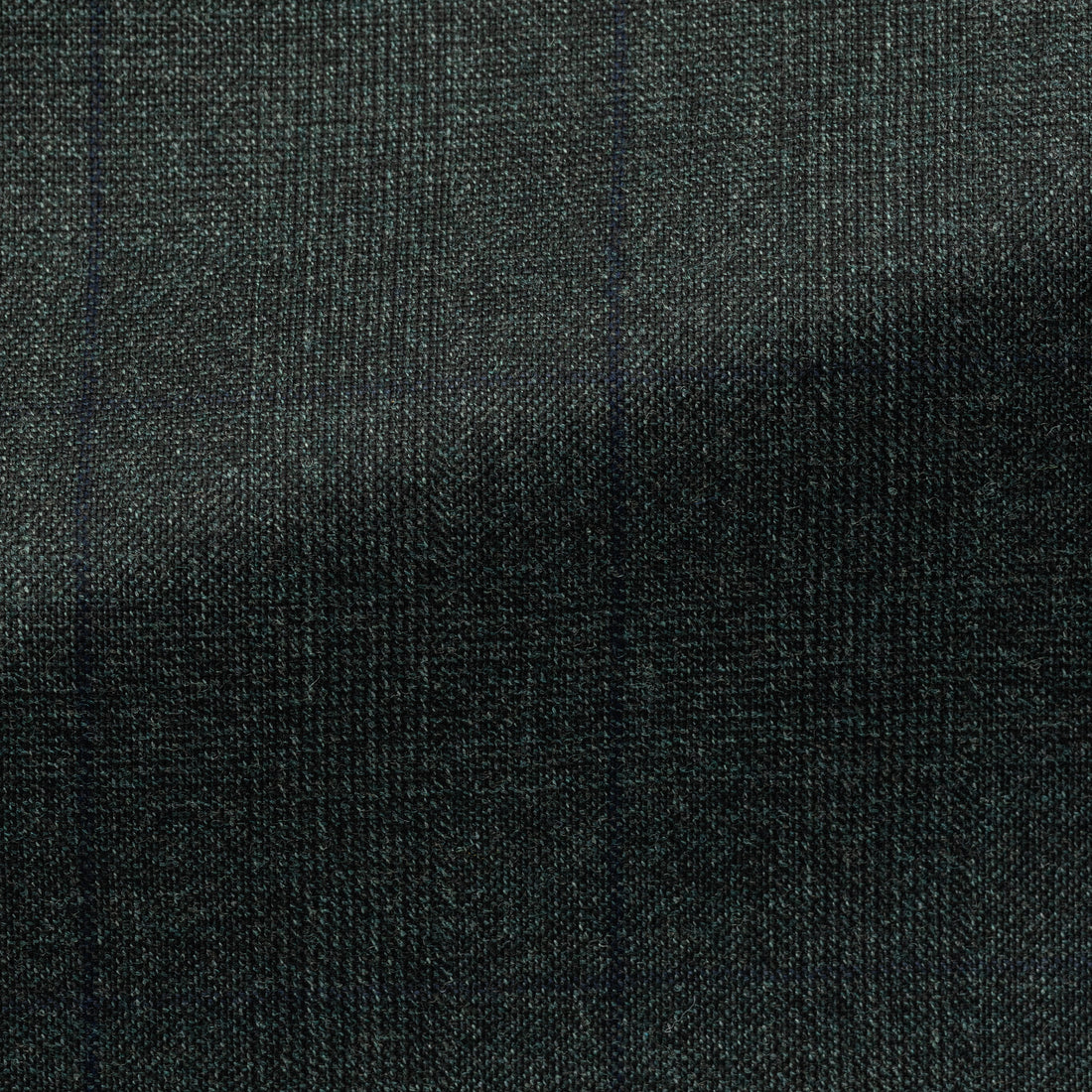 Suit - Loro Piana Dark Green s130 Wool with Subtle Glencheck and Windowpane 5965