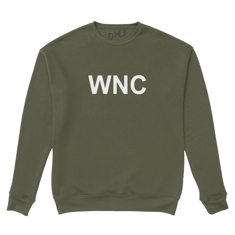 WNC Relief Felt Letter Crewneck Sweatshirt