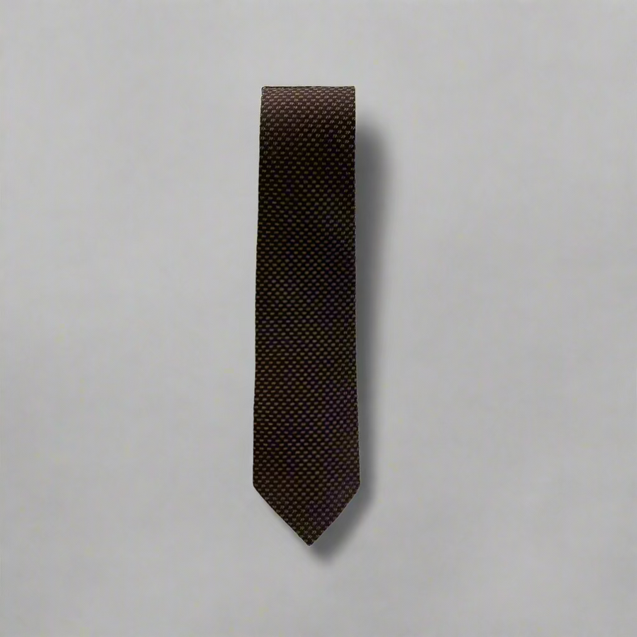 The Brown and White Checked Tie